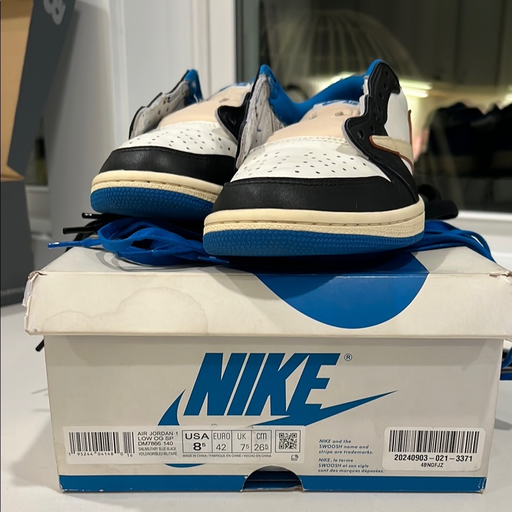 Nike Air Jordan Sneakers - Black, White, Blue